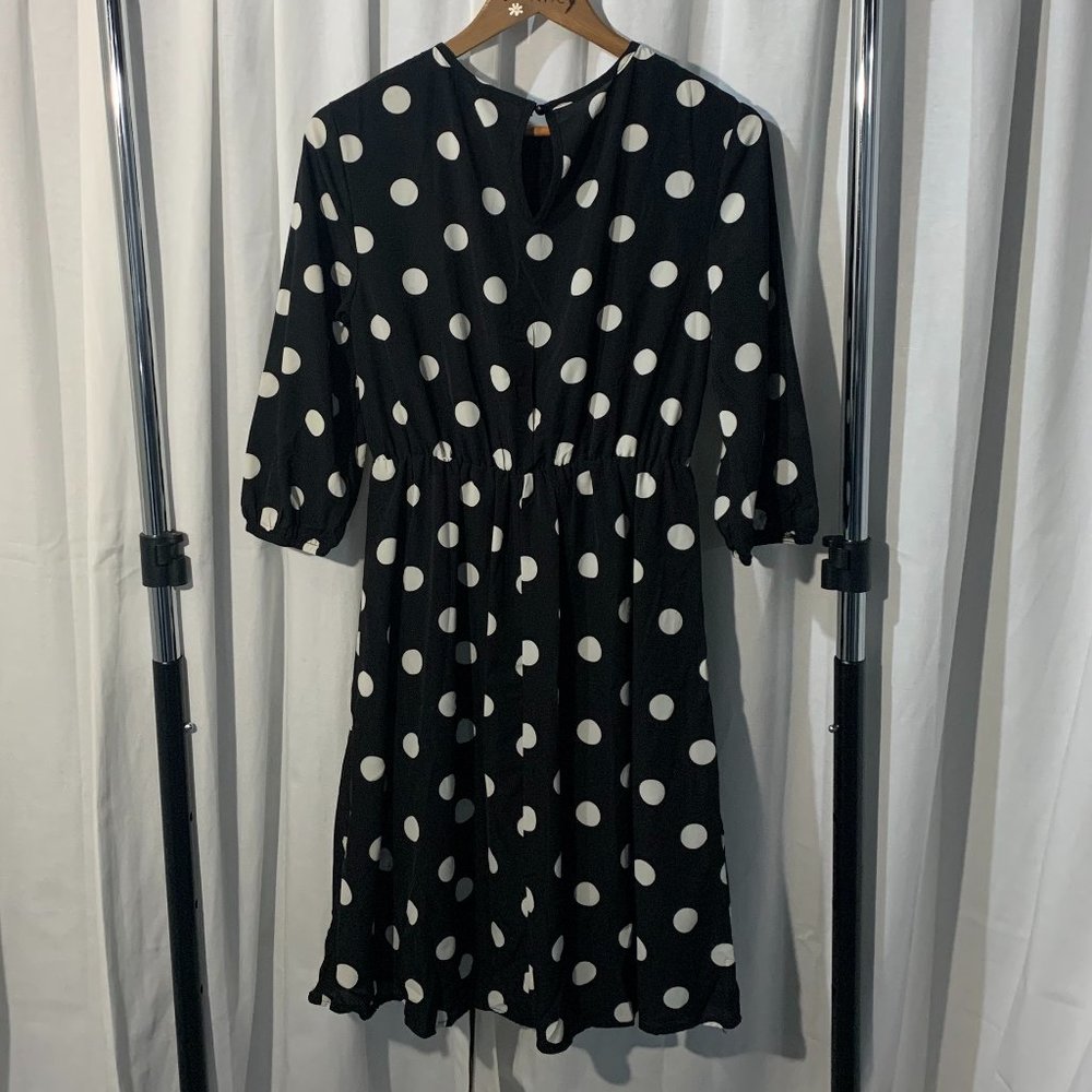 Black and white polka dot dress from CDM